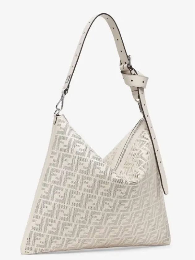 After FF Leather Shoulder Bag White - FENDI - BALAAN 3