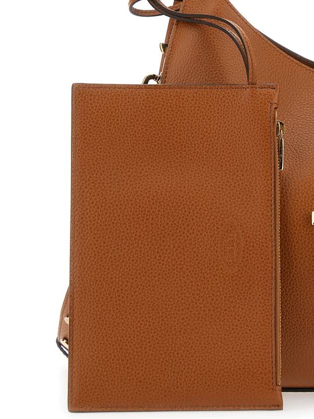 Brown Handbag With Adjustable And Removable Shoulder Strap In Leather Woman - TOD'S - BALAAN 3