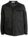 Compass Patch Shirt Jacket Black - STONE ISLAND - BALAAN 3