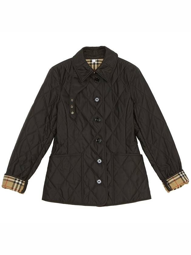 Diamond Quilted Thermoregulated Jacket Black - BURBERRY - BALAAN 2