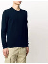 Wappen Patch Round Cotton Knit Top Navy - STONE ISLAND - BALAAN 9