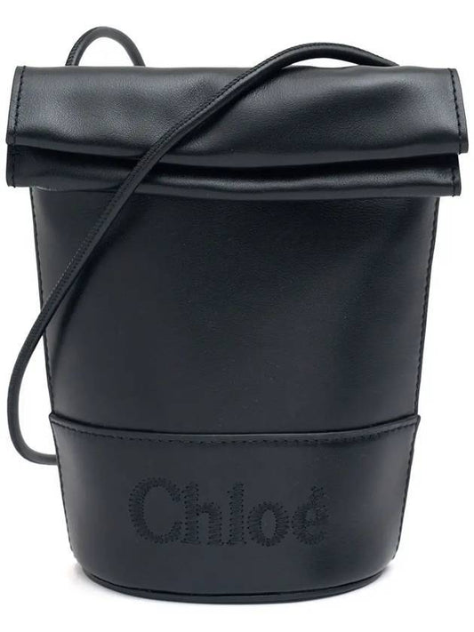 Logo Micro Bucket Bag Black - CHLOE - BALAAN 1