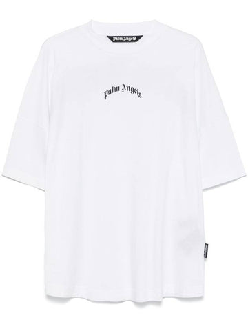 curved-logo T-shirt - PALM ANGELS - BALAAN 1