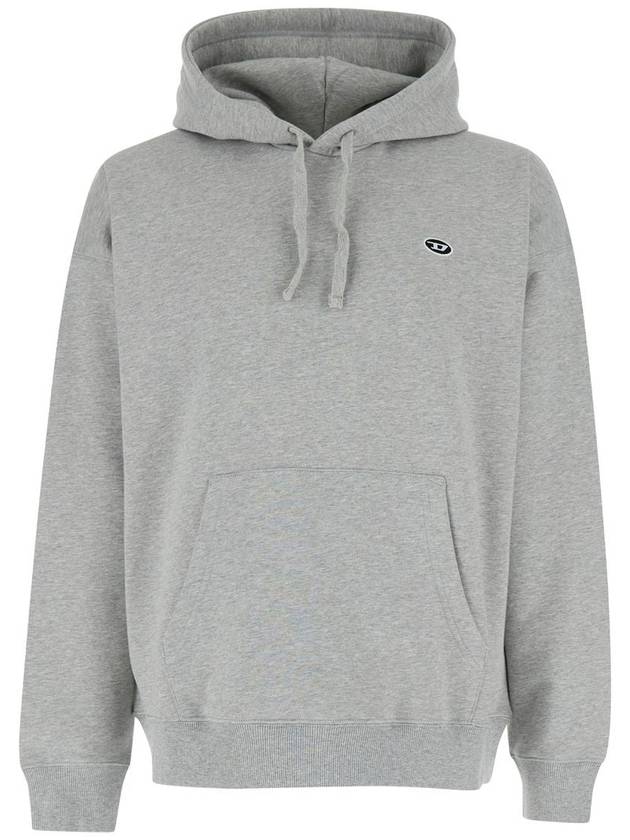 S Rob Doval PJ Oval D Patch Hoodie Grey - DIESEL - BALAAN 2