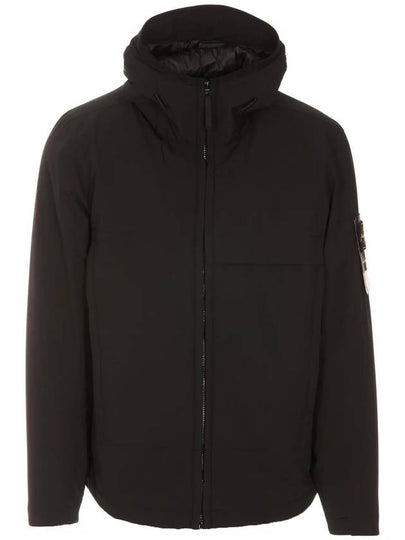 Men's Soft Shell Pure Insulation Technology Primaloft Hooded Jacket Black - STONE ISLAND - BALAAN 2