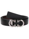 Reversible Gancini Belt Black Hickory - SALVATORE FERRAGAMO - BALAAN 2