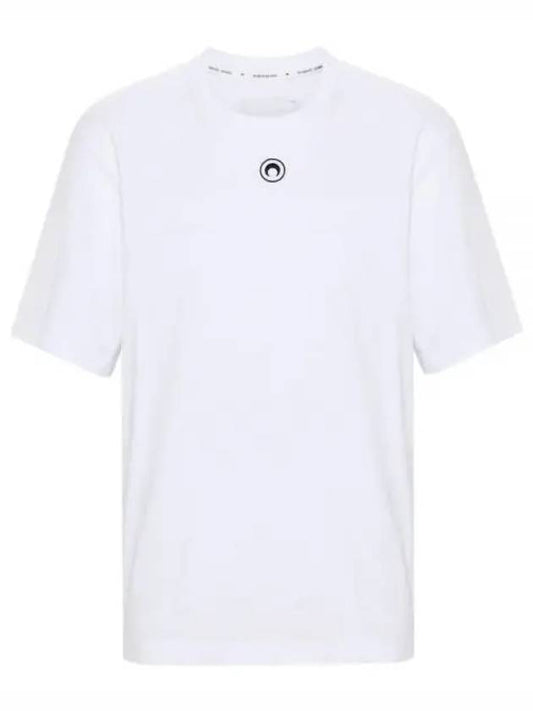 MTT077CJER0009 WH10 logo embroidered short sleeve t shirt - MARINE SERRE - BALAAN 1