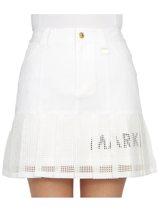 Golf Wear Women s Mini Pleated Skirt MLW 3B AE06 WHITE - MARK & LONA - BALAAN 7