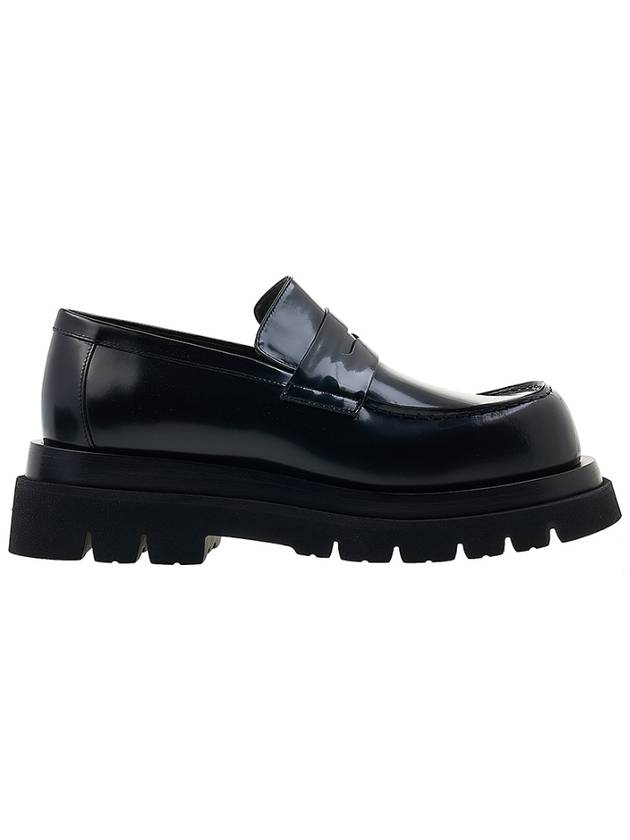 Lug Leather Loafers Black - BOTTEGA VENETA - BALAAN 3