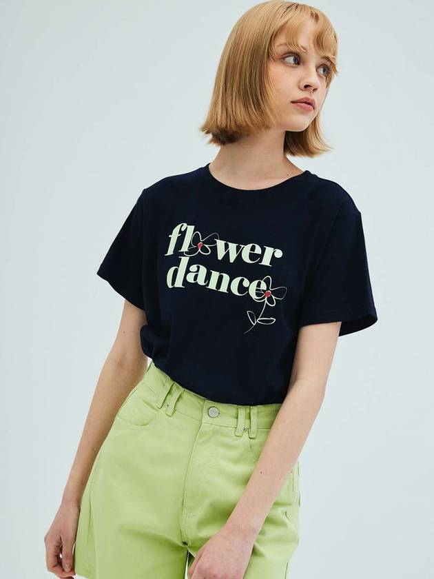 Flower dance short sleeved T shirtNavy - OPENING SUNSHINE - BALAAN 3