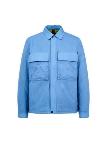 PS Nylon Ripstop Overshirt Jacket Blue 271420 - PAUL SMITH - BALAAN 1