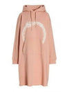 Woman's Cotton Hoodie Mini Dress Peach - MAISON MARGIELA - BALAAN 2