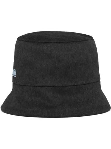 cashmere fabric bucket hat black - PRADA - BALAAN 1