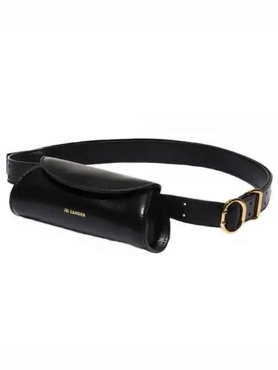 Mini Cannolo Leather Belt Bag Black - JIL SANDER - BALAAN 2