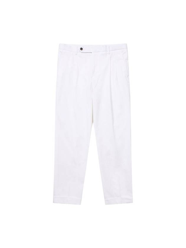 Two-Tuck Tapered Chino Pants White - SOLEW - BALAAN 1