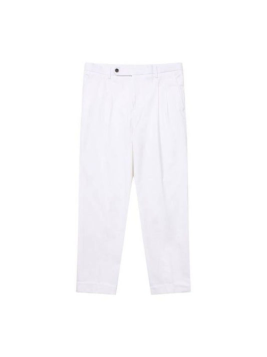 Two-Tuck Tapered Chino Pants White - SOLEW - BALAAN 2