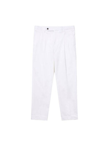 Two Tuck Tapered Slacks White - SOLEW - BALAAN 1