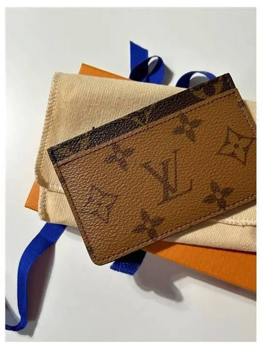 Monogram Reverse Canvas Card Wallet Brown - LOUIS VUITTON - BALAAN 2