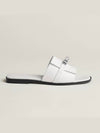 Giulia Calfskin Palladium Sandals Blanc - HERMES - BALAAN 4