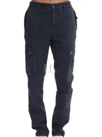 Compass Badge Cargo Straight Pants Blue - STONE ISLAND - BALAAN 2