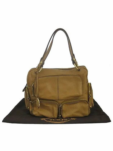 Brown leather multi pocket tote bag - TOD'S - BALAAN 1