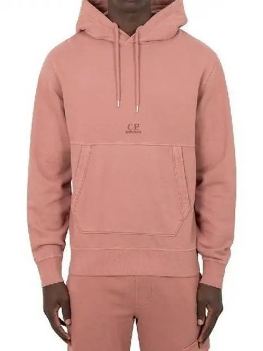 Diagonal Fleece Hoodie Pink - CP COMPANY - BALAAN 2