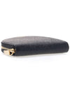 Pebble Grain Leather Coin Wallet Black - THOM BROWNE - BALAAN 6