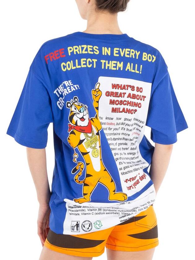 Moschino Tony The Tiger Oversized T-Shirt In Blue, Size XX-Small - MOSCHINO - BALAAN 3