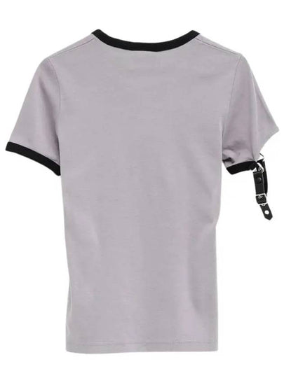 Courrèges Buckle Contrast Short Sleeve TShirt 124JTS117JS0070 B102 - COURREGES - BALAAN 2