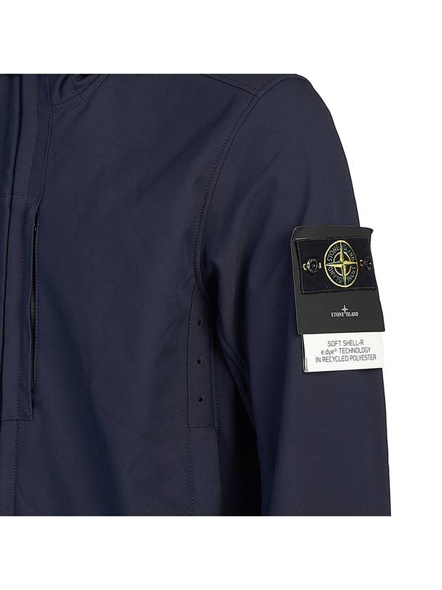 Soft Shell RE Dye Technology Hooded Jacket Navy - STONE ISLAND - BALAAN 6