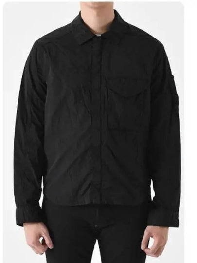 Men's Chrome R Over Shirt Zip Up Jacket Black - CP COMPANY - BALAAN 2