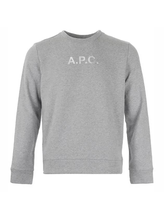 Stamp Logo Cotton Sweatshirt Gray - A.P.C. - BALAAN 1