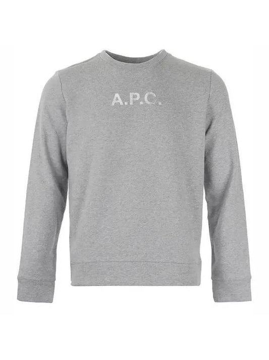 Stamp Logo Cotton Sweatshirt Grey - A.P.C. - BALAAN 1