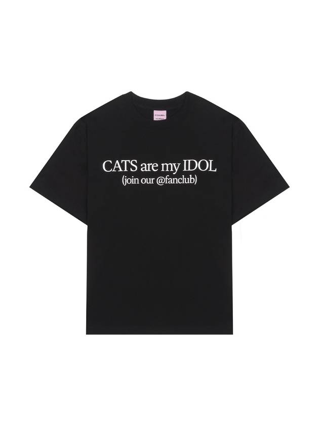 Cats Are My Idol Short Sleeve T-Shirt Black - ITZAVIBE - BALAAN 2