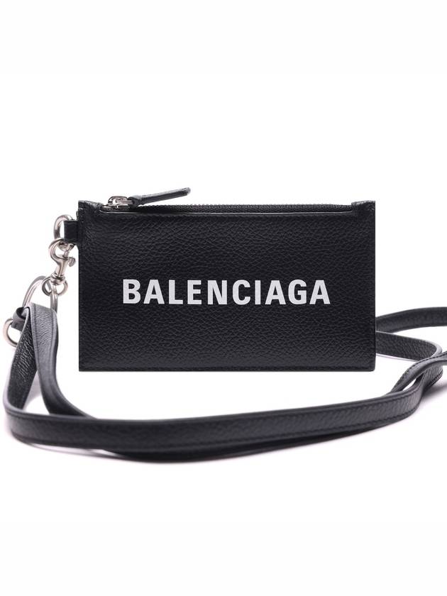 Cash Keyring Card Case Black Silver - BALENCIAGA - BALAAN 3