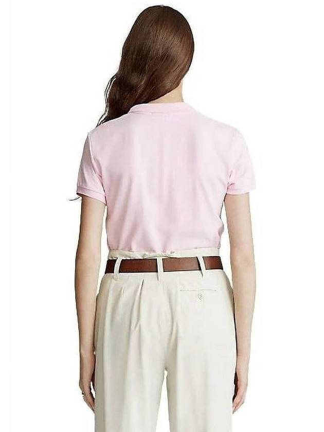 Pony Embroidery Logo Stretch Short Sleeve Cotton Polo Shirt Light Pink - POLO RALPH LAUREN - BALAAN 3