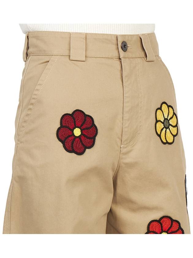 JW Anderson Floral Bermuda Shorts Beige - MONCLER - BALAAN 10