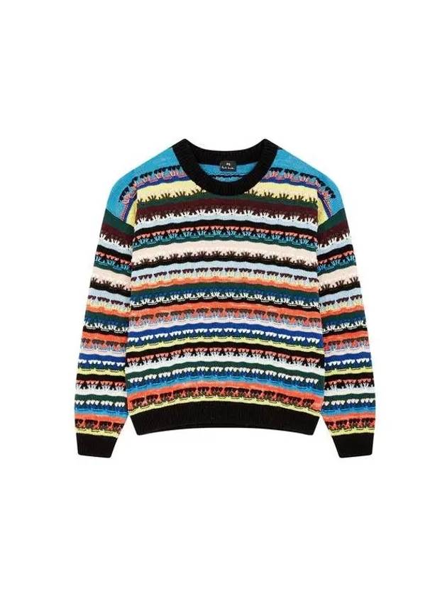 PS Women s Flower Stripe Sweater Black - PAUL SMITH - BALAAN 1