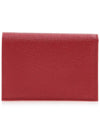 Small Saffiano Leather Half Wallet Red - PRADA - BALAAN 4