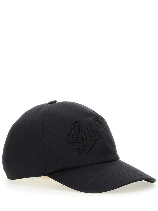 Embroidered Cotton Base Ball Cap Black - GUCCI - BALAAN 3