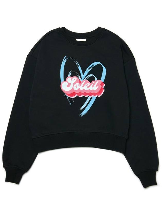 Brushed Options Soleil Painted Heart Sweat Shirts BLACK - LE SOLEIL MATINEE - BALAAN 1