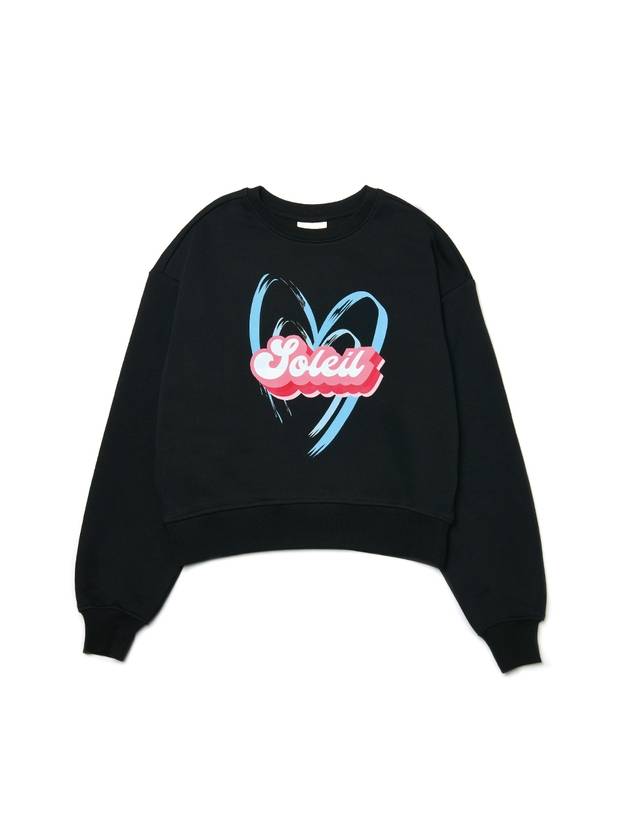 Brushed Options Soleil Painted Heart Sweat Shirts BLACK - LE SOLEIL MATINEE - BALAAN 2