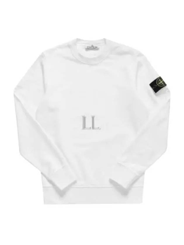 Wappen Patch Garment Dyed Sweatshirt White - STONE ISLAND - BALAAN 2