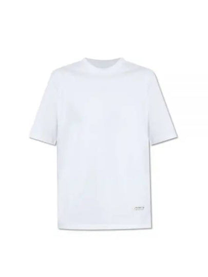 Crew Neck Cotton Short Sleeve T-shirt White - JIL SANDER - BALAAN 2