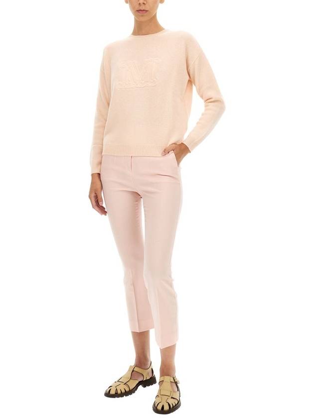 Aster M Logo Cashmere Knit Top Nude - MAX MARA - BALAAN 5