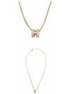 Mini Pop H Pendant Necklace Gold Rose Dragee - HERMES - BALAAN 5