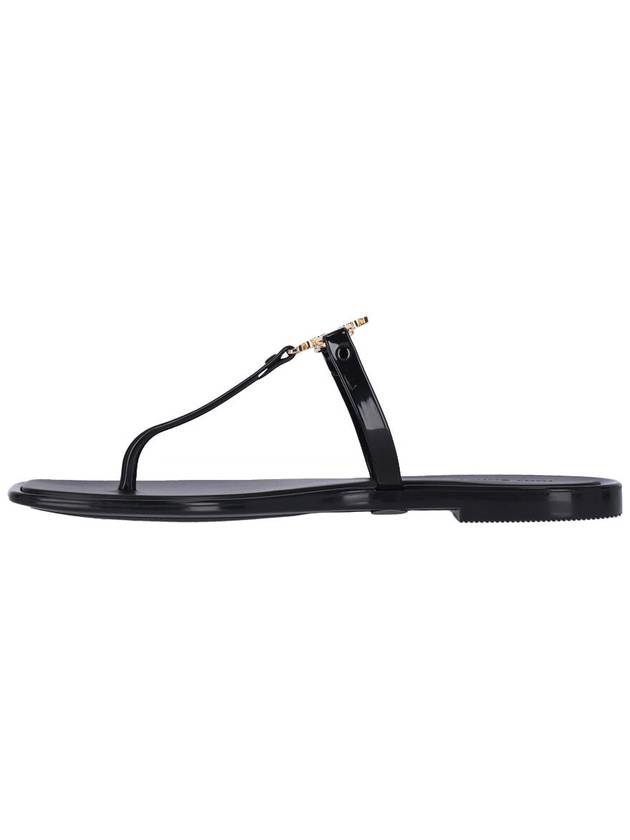 Roxanne Jelly Logo Flip Flops Black - TORY BURCH - BALAAN 4