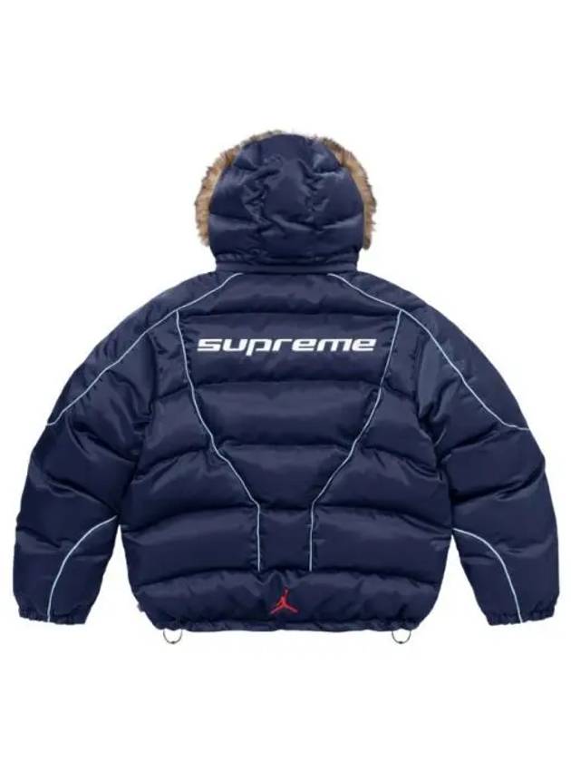 x Jordan Puffer Jacket Navy Supreme - SUPREME - BALAAN 1