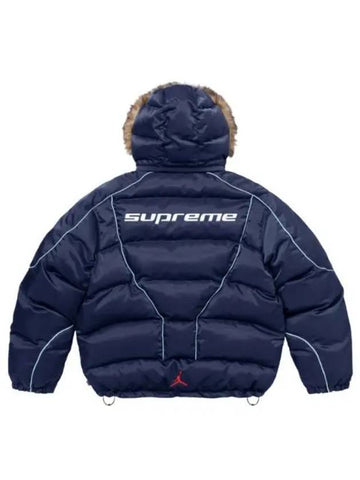 x Jordan Puffer Jacket Navy Supreme - SUPREME - BALAAN 1