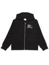 Kids Embroidered Logo Hoodie Black - BURBERRY - BALAAN 2